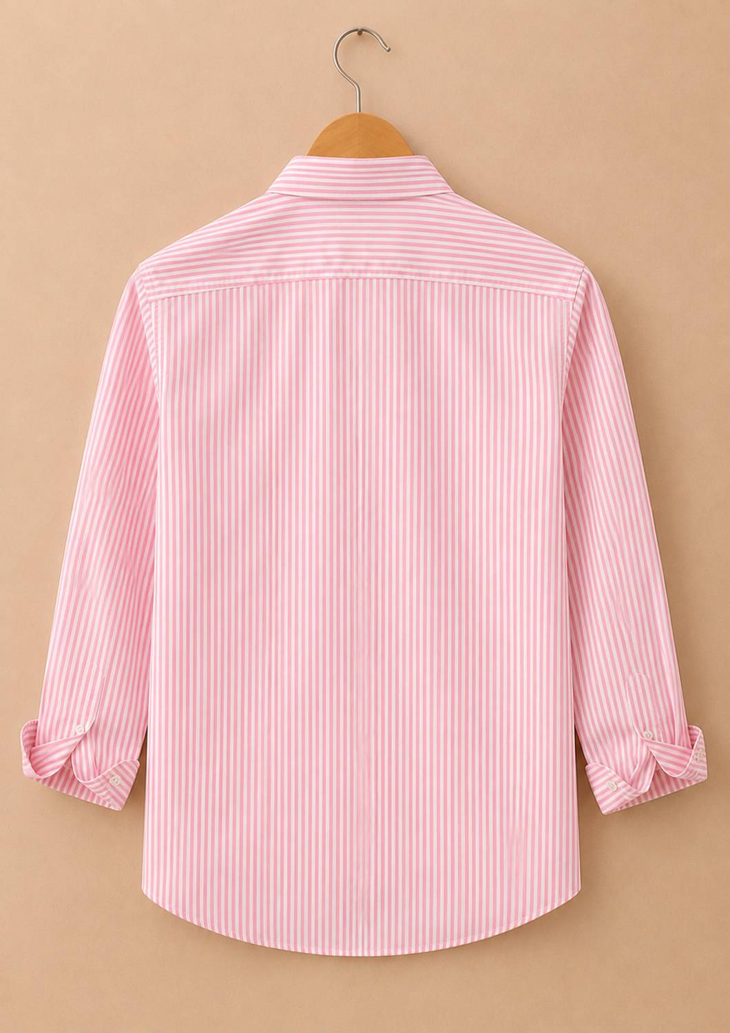 vdlooks Men Striped Pink, White Shirt - Image 2
