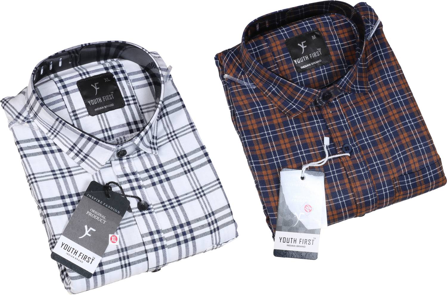 youth first Men Regular Fit Checkered Spread Collar Casual Shirt