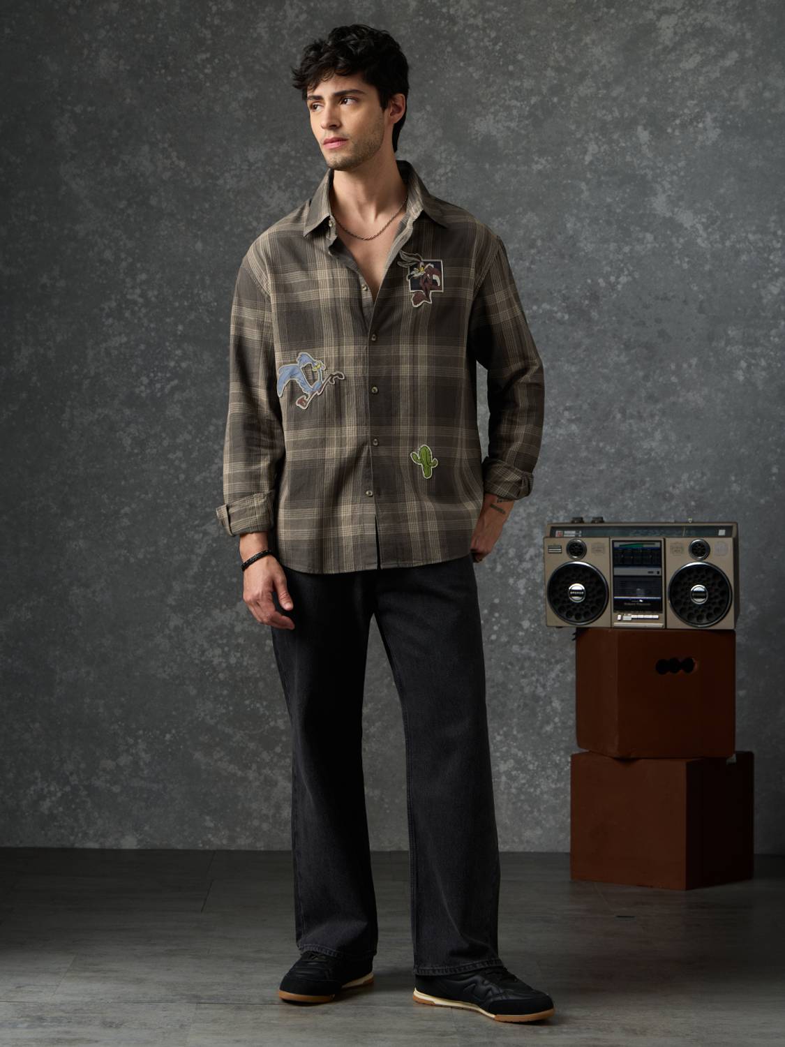 The Souled Store Men Embroidered Multicolor Shirt - Image 3