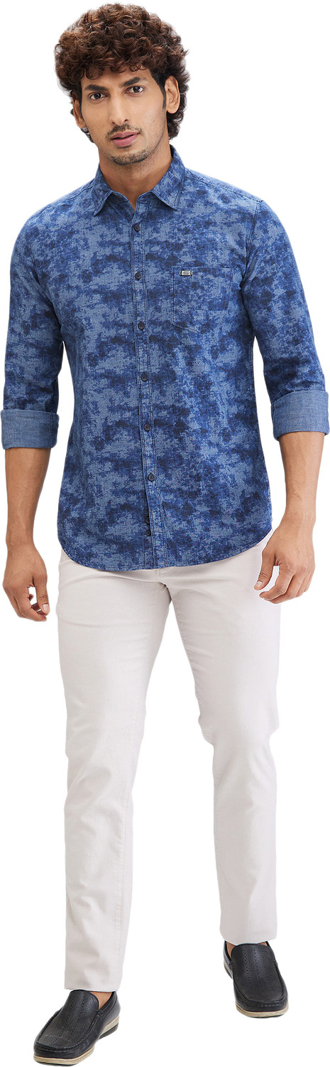 Image of PARX Men Slim Fit Printed Casual Shirt