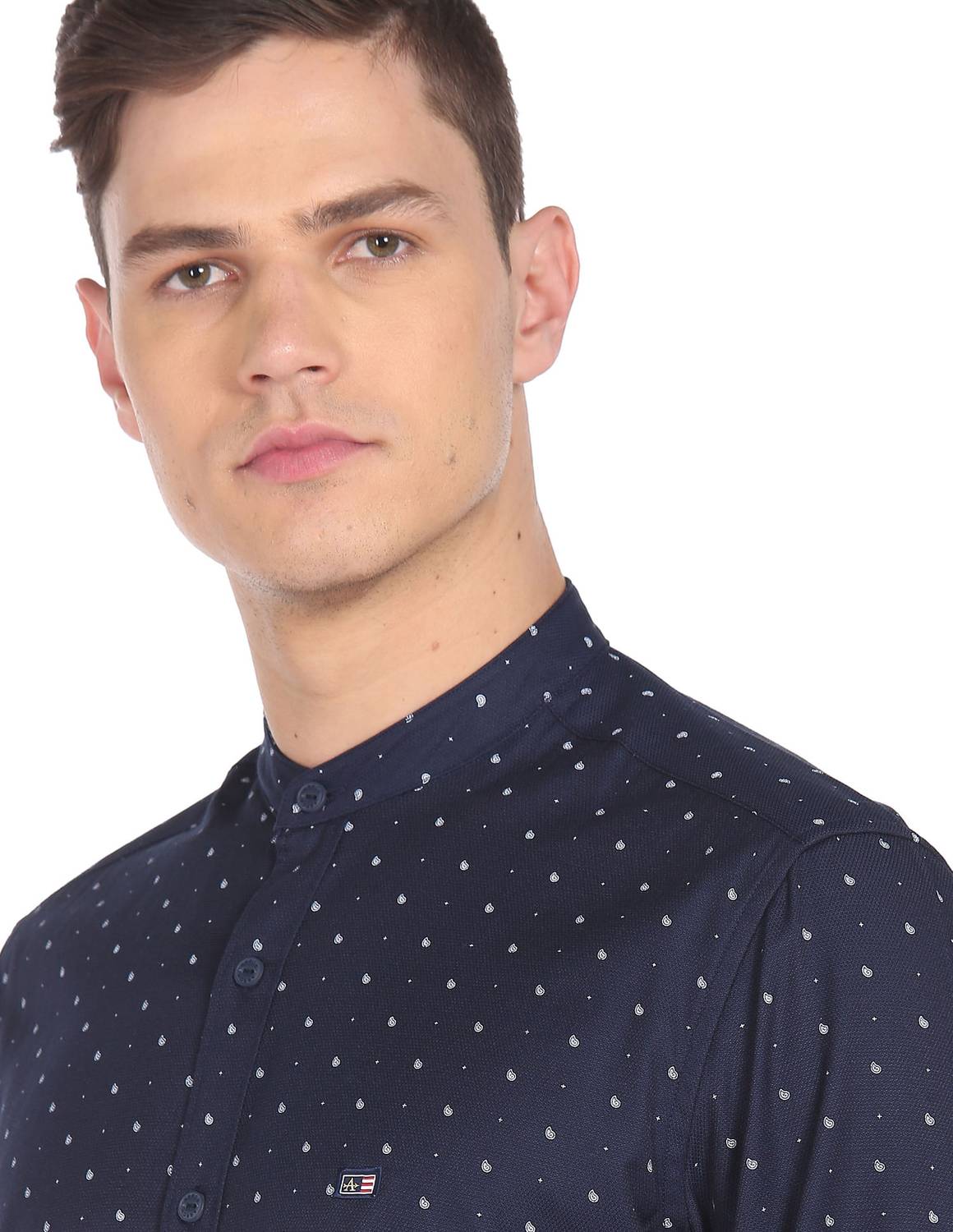 Arrow Sport Men Printed Casual Blue Shirt