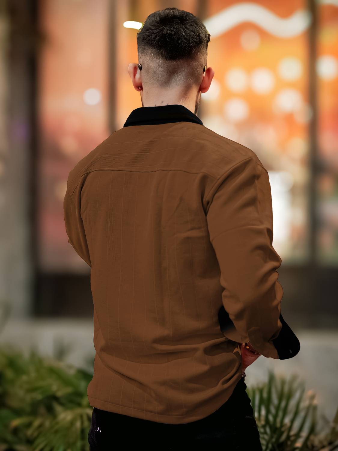MANIAC Men Brown Casual Shirt - Image 4