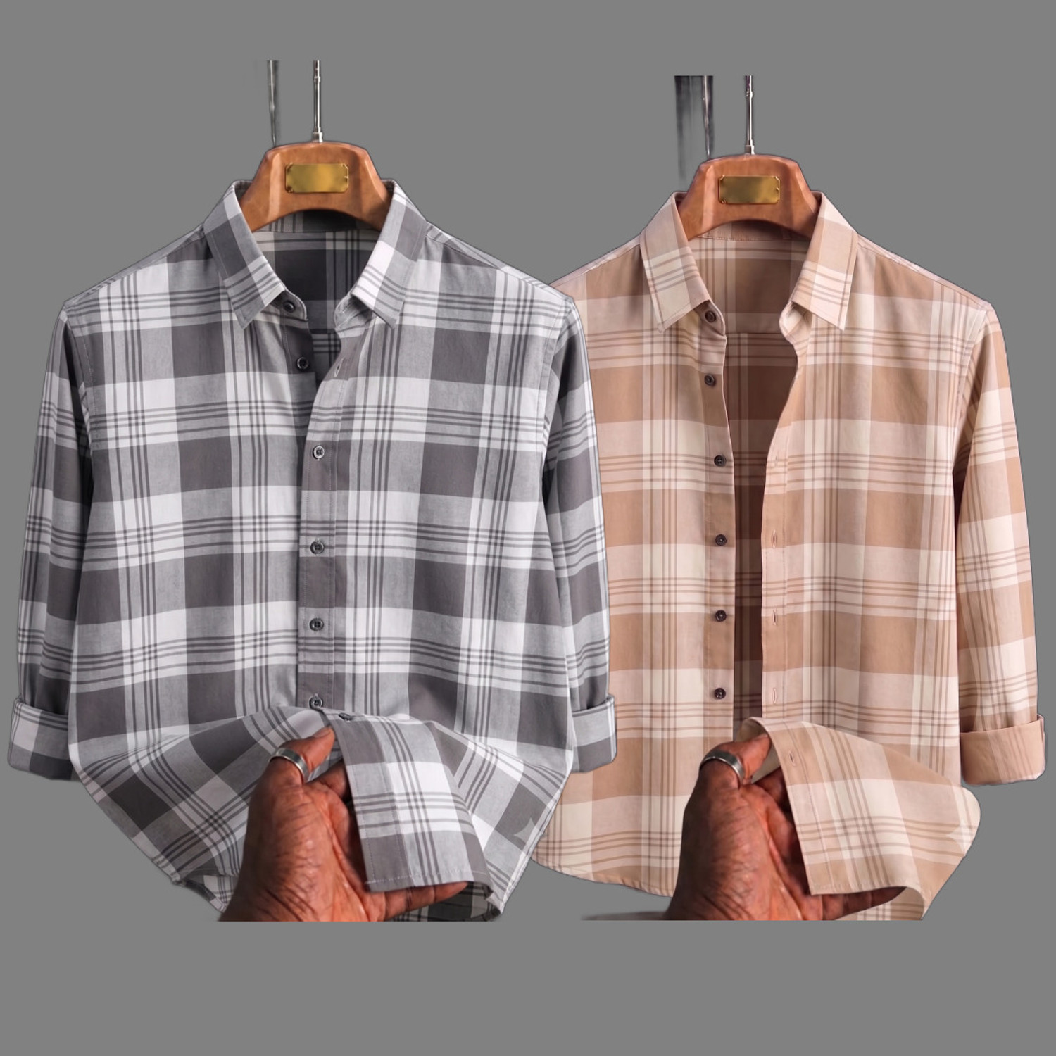 Image of drezia Men Checkered Casual Multicolor Shirt