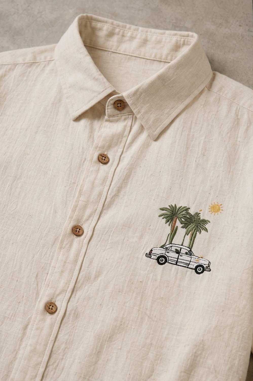 BE UNIQUE MENS Beige Casual Shirt - Image 3