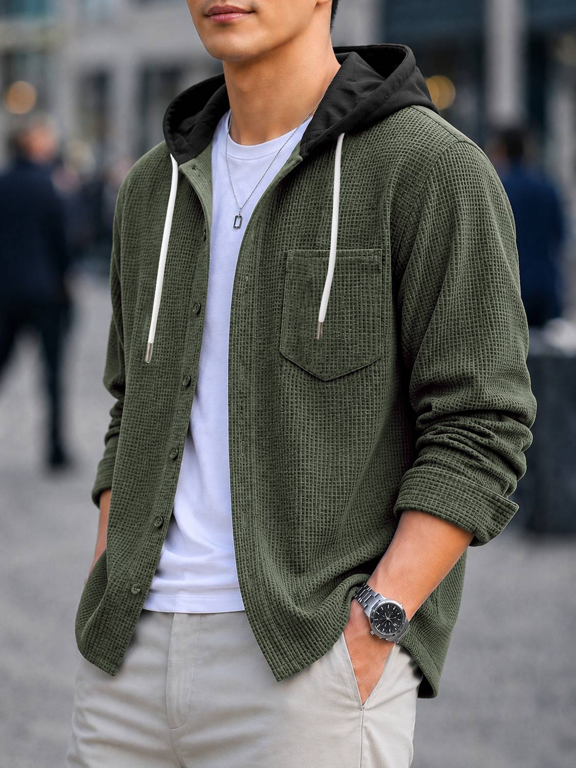 EyeBogler Men Light Green Casual Shirt - Image 1
