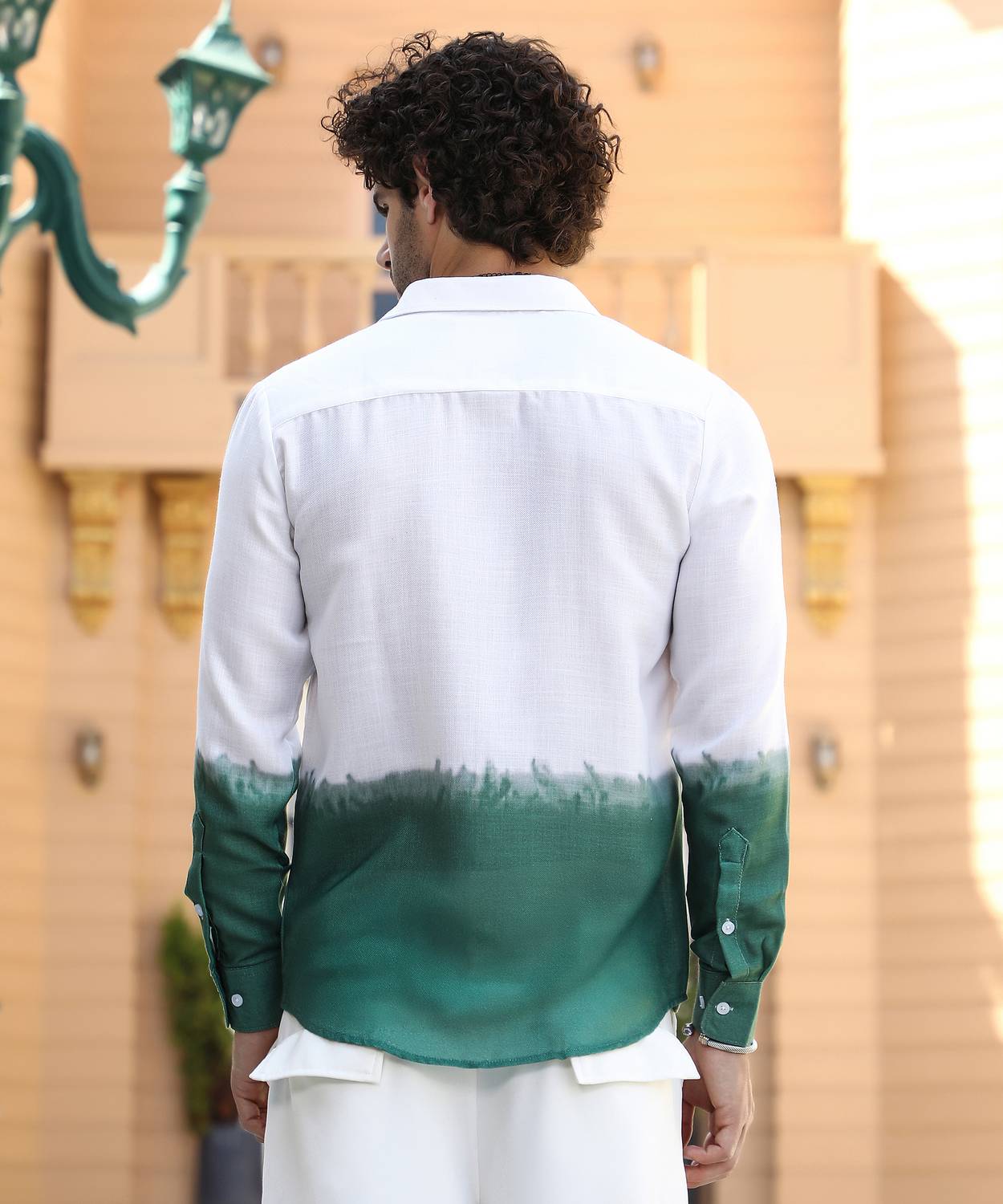 CAHOOT Men Color Block Casual Green Shirt - Image 4