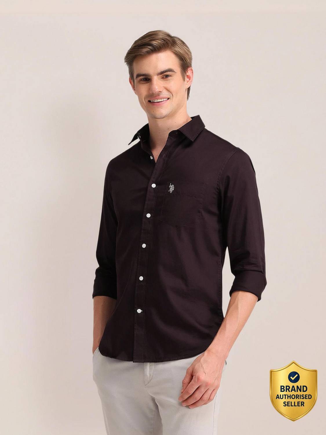 U.S. POLO ASSN. Men Maroon Shirt