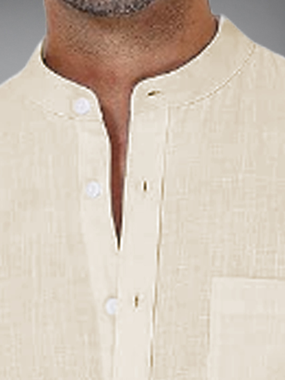 Image of BHUVIKOO Men Solid Casual Beige Shirt