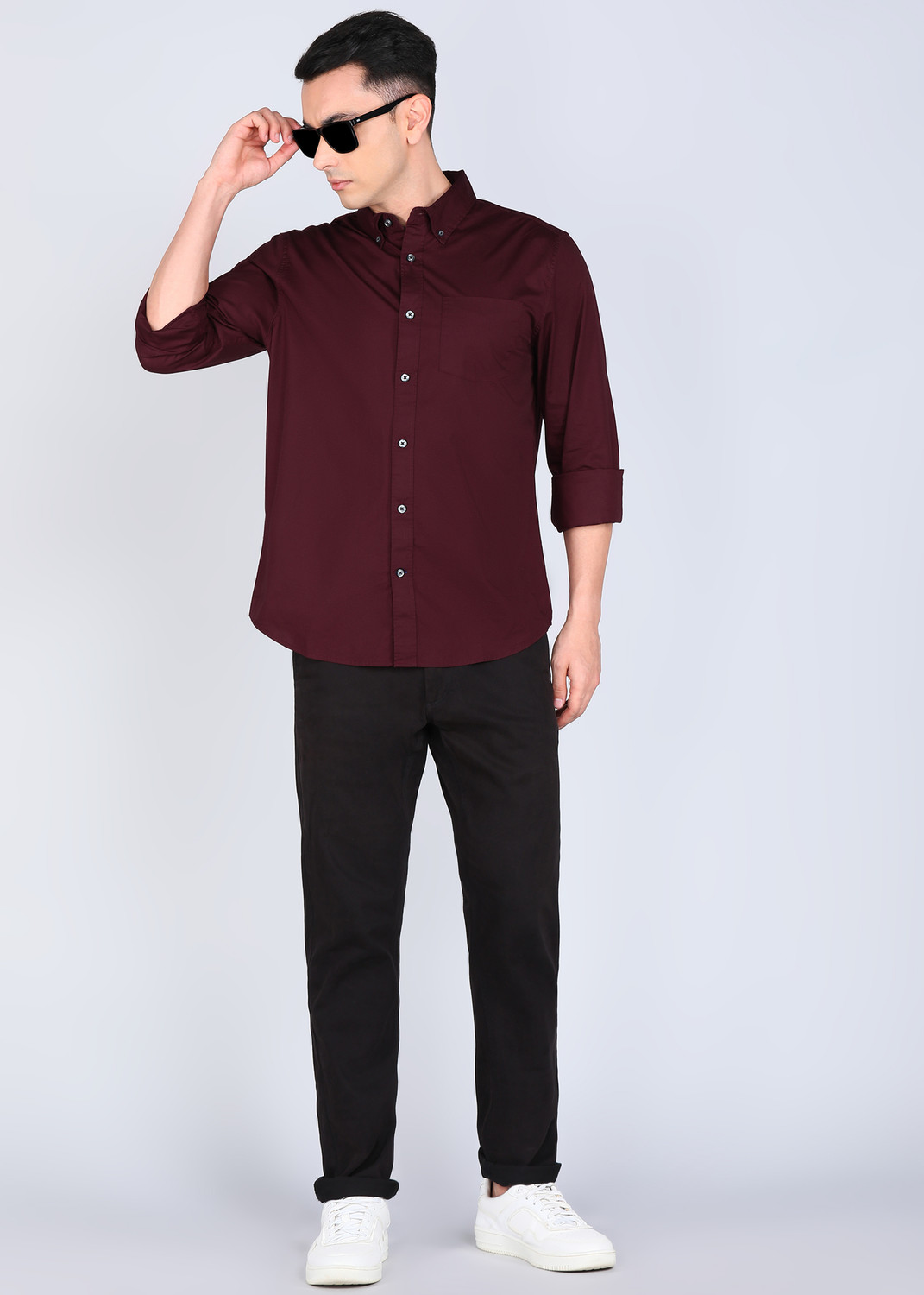 Image of GAP Men Solid Casual Red Shirt