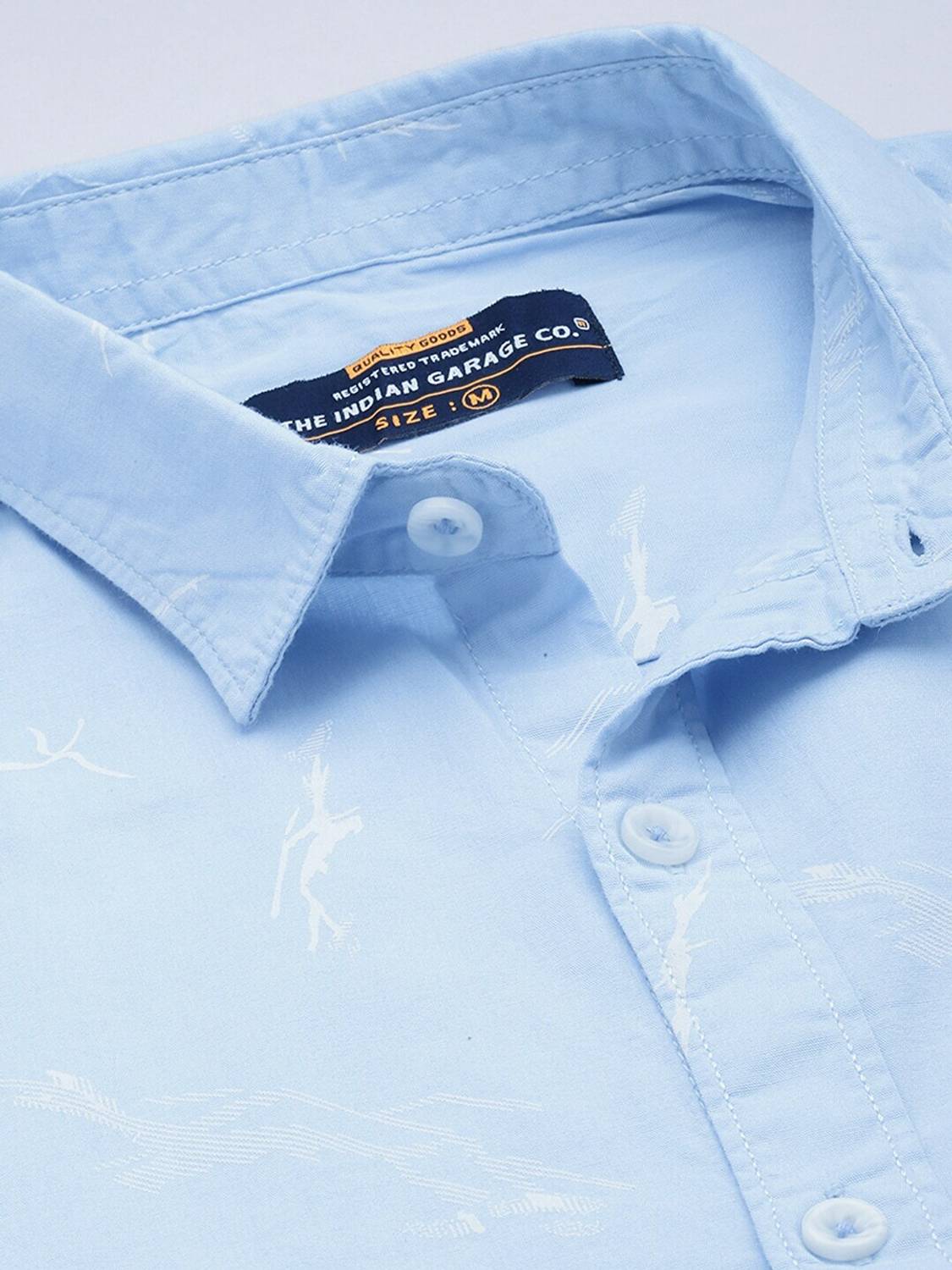 The Indian Garage Co. Men Light Blue Shirt - Image 2