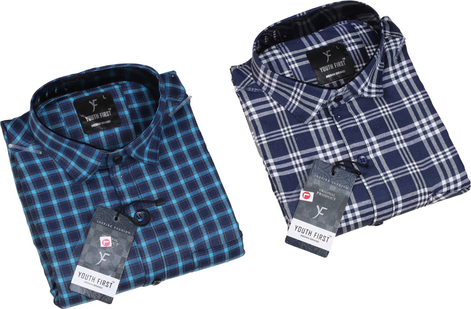 youth first Men Regular Fit Checkered Spread Collar Casual Shirt