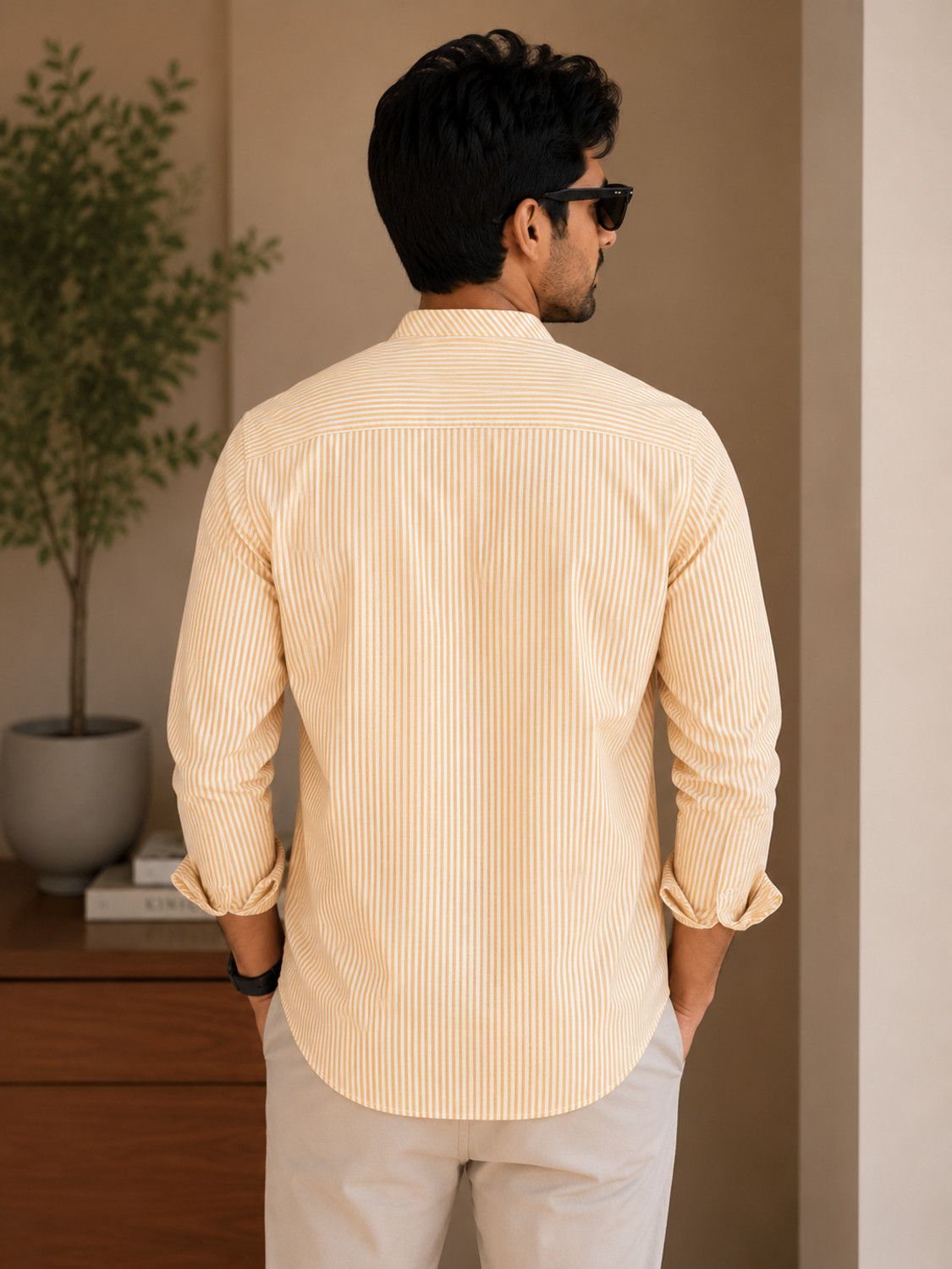 Image of ManlyAttire Men Striped Casual Multicolor Shirt