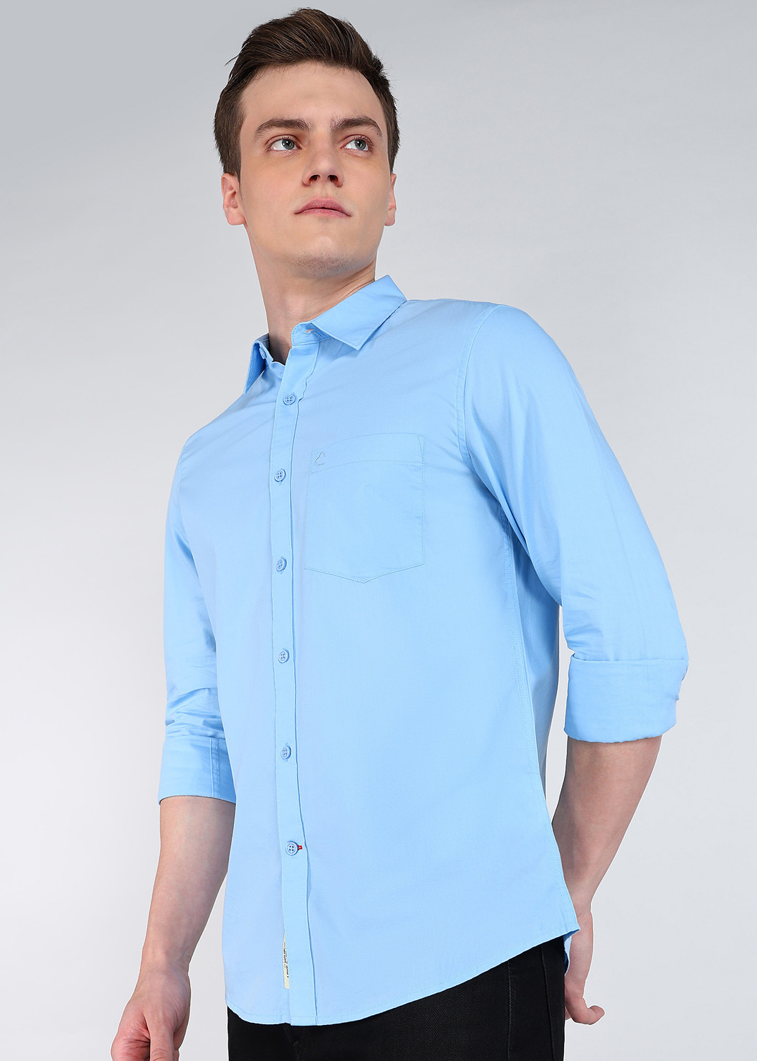Image of BEING HUMAN Men Slim Fit Solid Casual Shirt