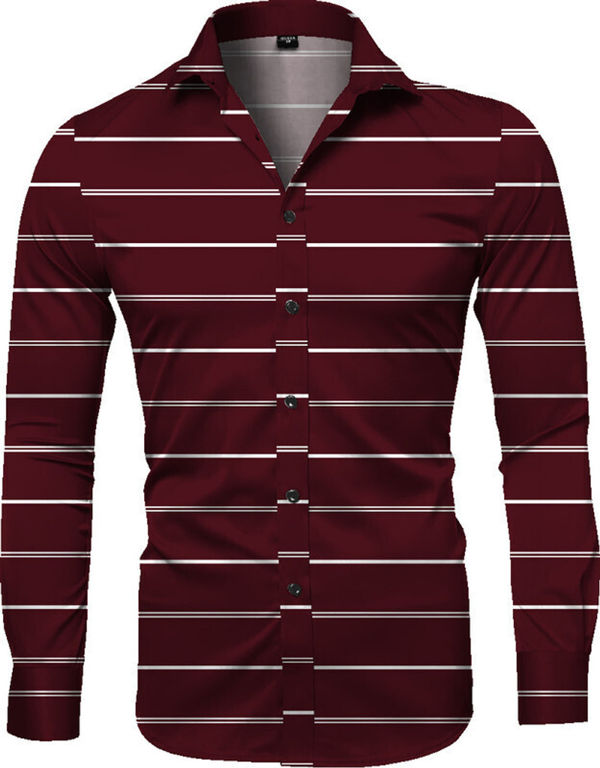 Image of Yaara fashion Men Striped Casual Maroon Shirt