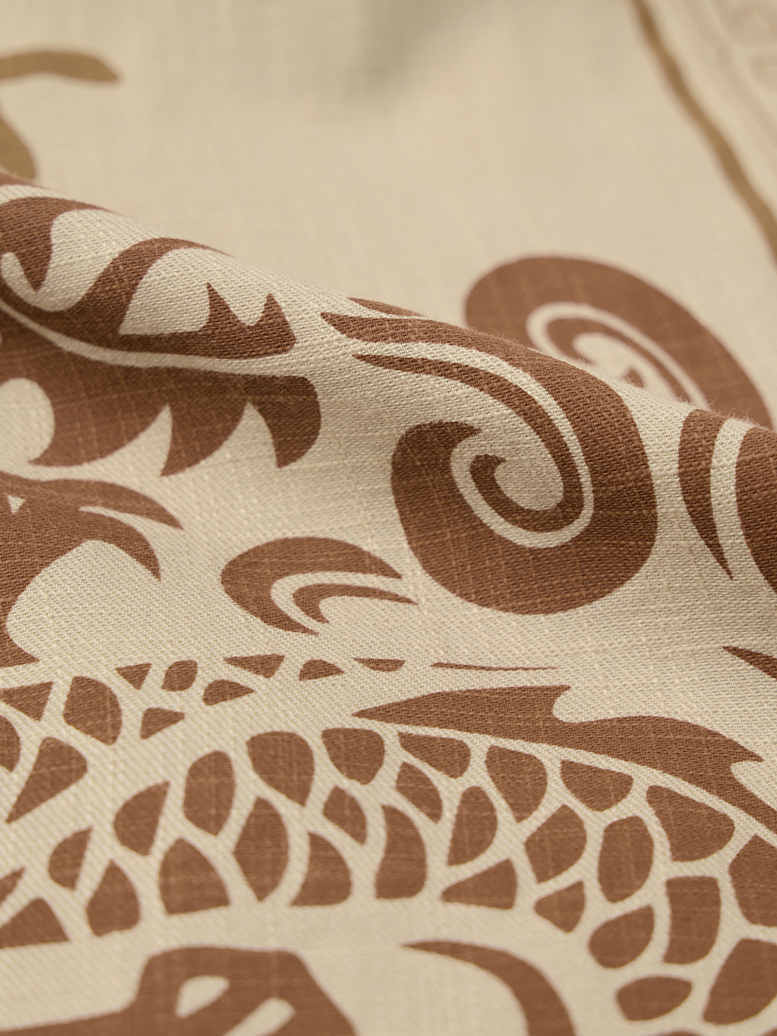 Image of The Souled Store Men Graphic Print Casual Beige Shirt