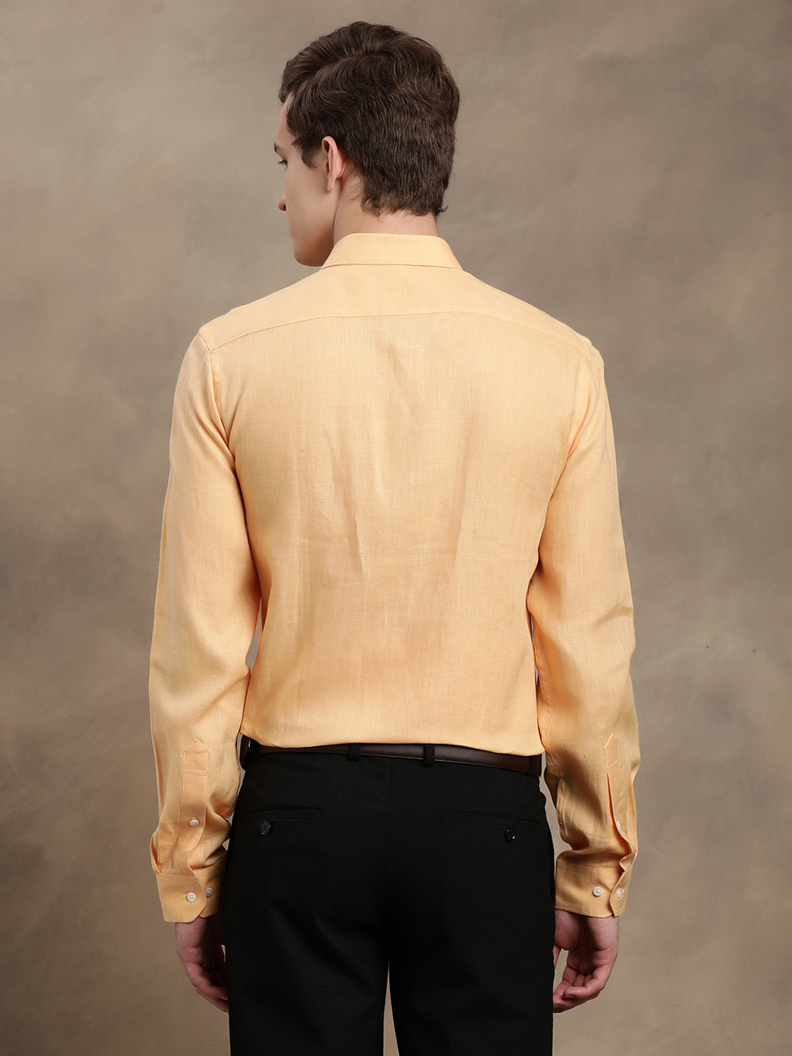 Image of TURTLE Men Slim Fit Solid Spread Collar Formal Shirt