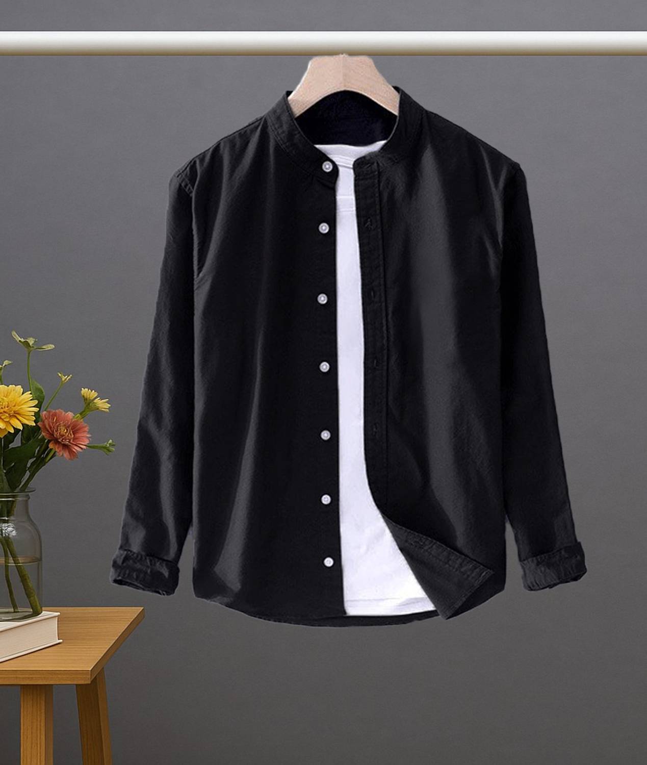 Try This Men Solid Casual Multicolor, Green Shirt