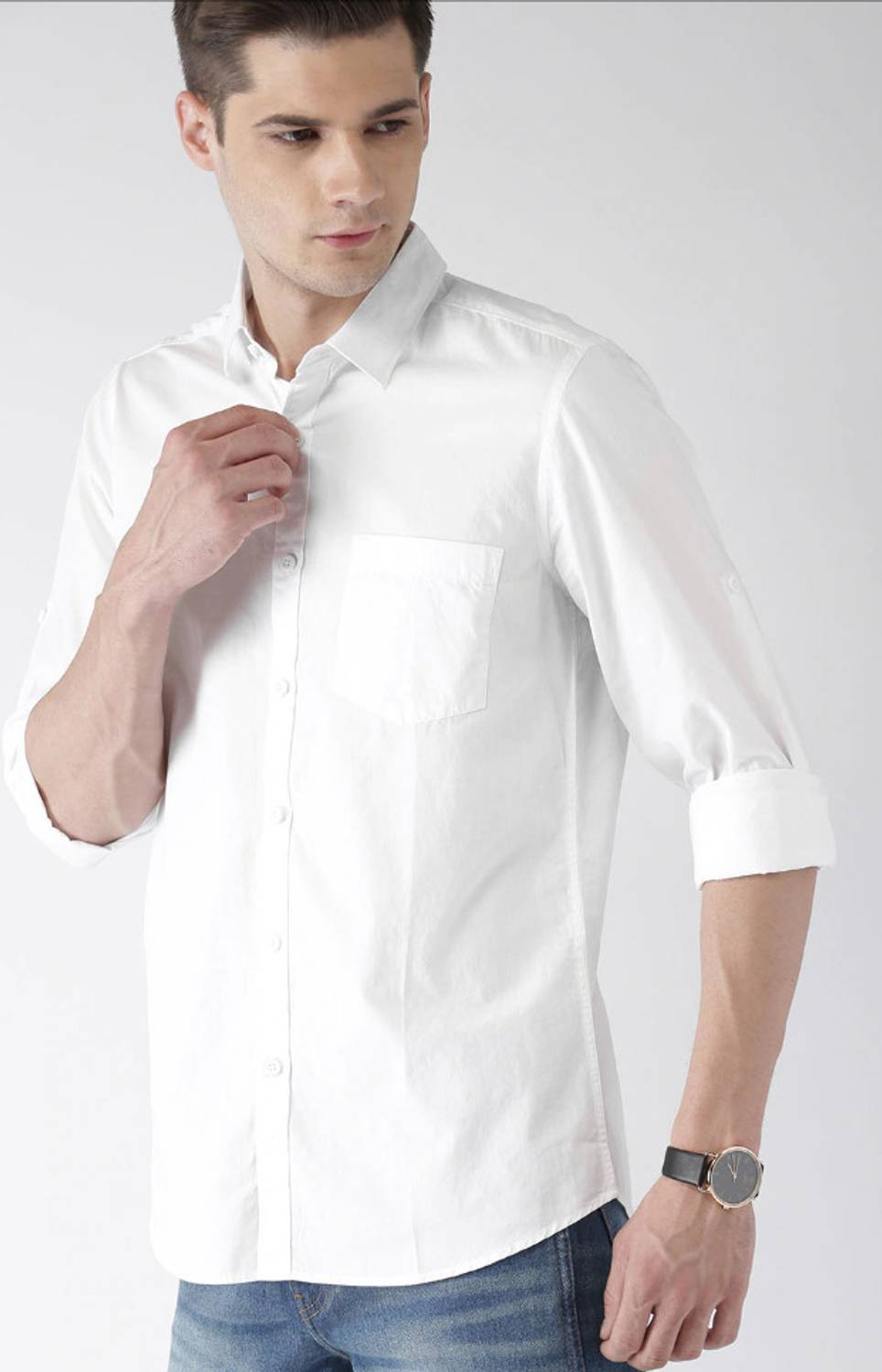 VINTAGE Men White Casual Shirt - Image 3