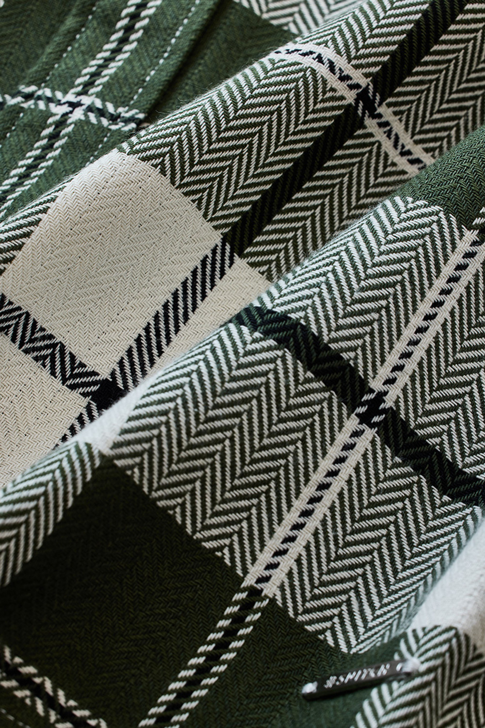 Image of Snitch Men Checkered Casual Green, White Shirt