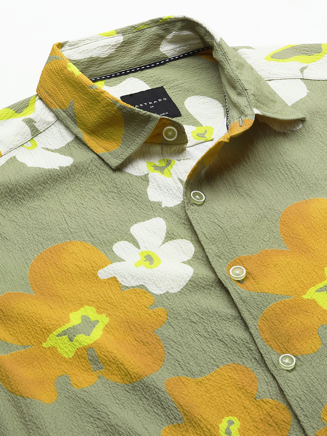 Image of VASTRADO Men Self Design Casual Multicolor Shirt
