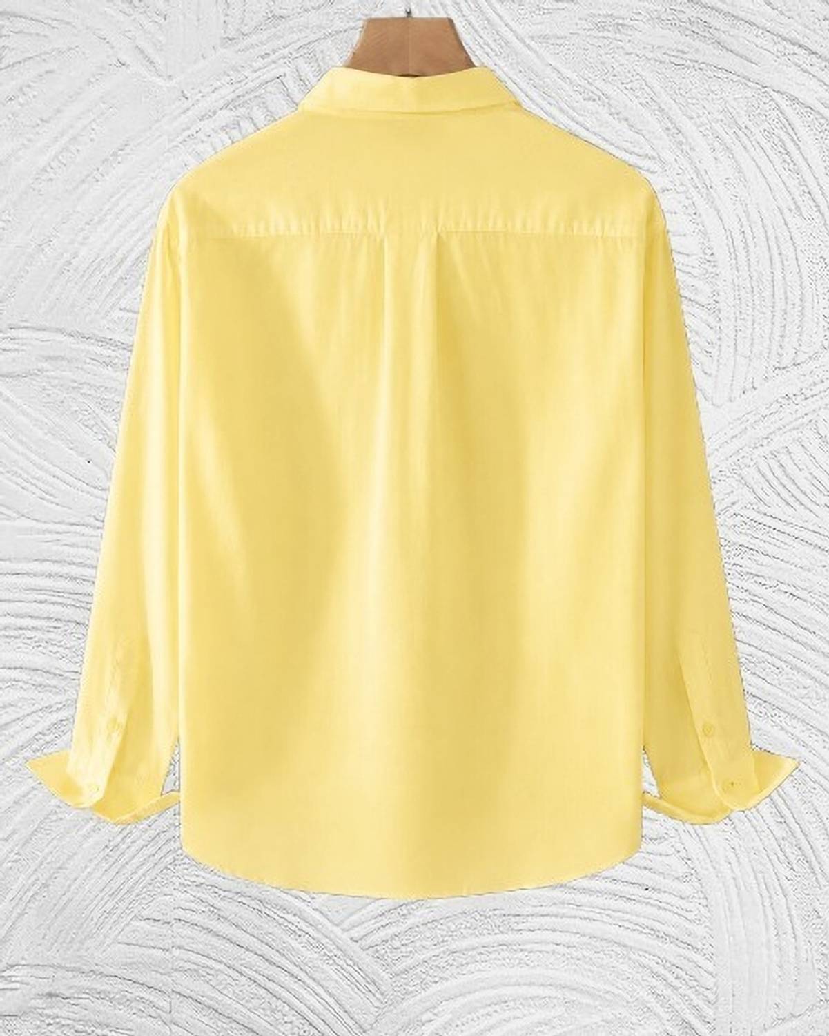 GLOREN Men Yellow Casual Shirt - Image 2