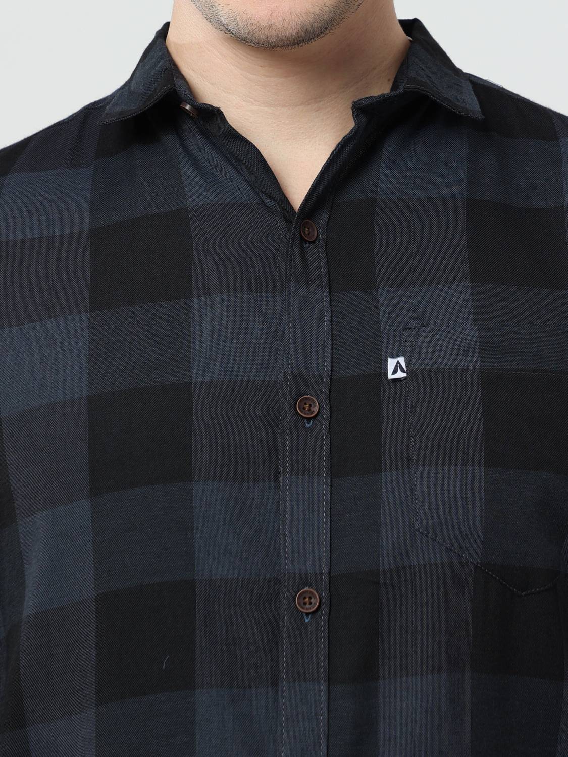 ALLWIN PAUL Men Checkered Grey, Black Shirt - Image 5