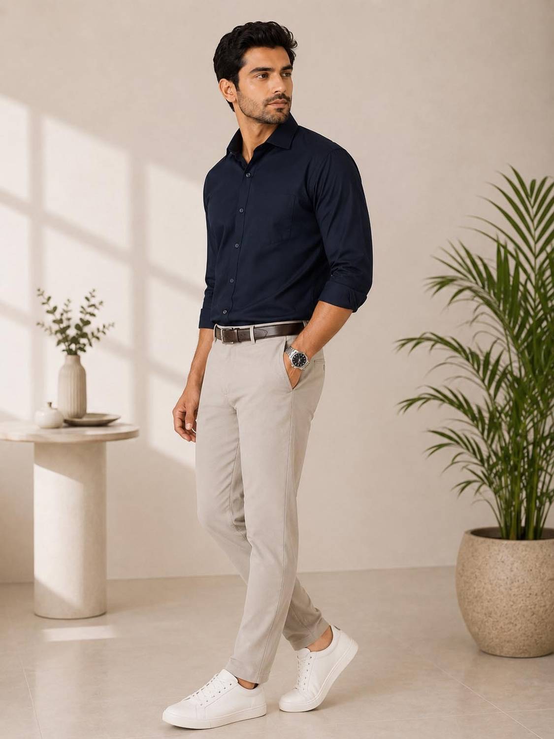 METRONAUT Men Blue Casual Shirt - Image 5