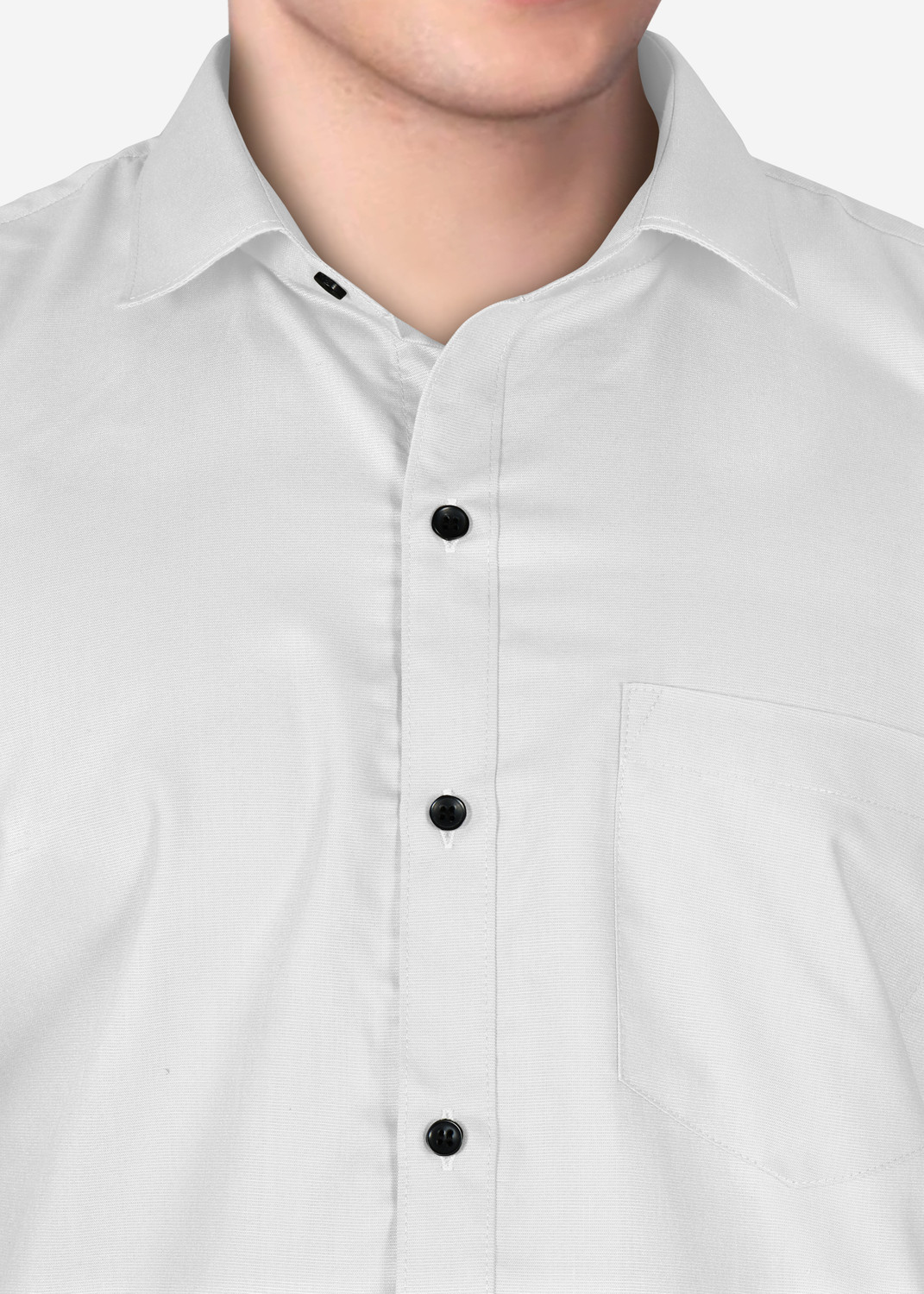 Image of STONEBERG Men Solid Formal White Shirt