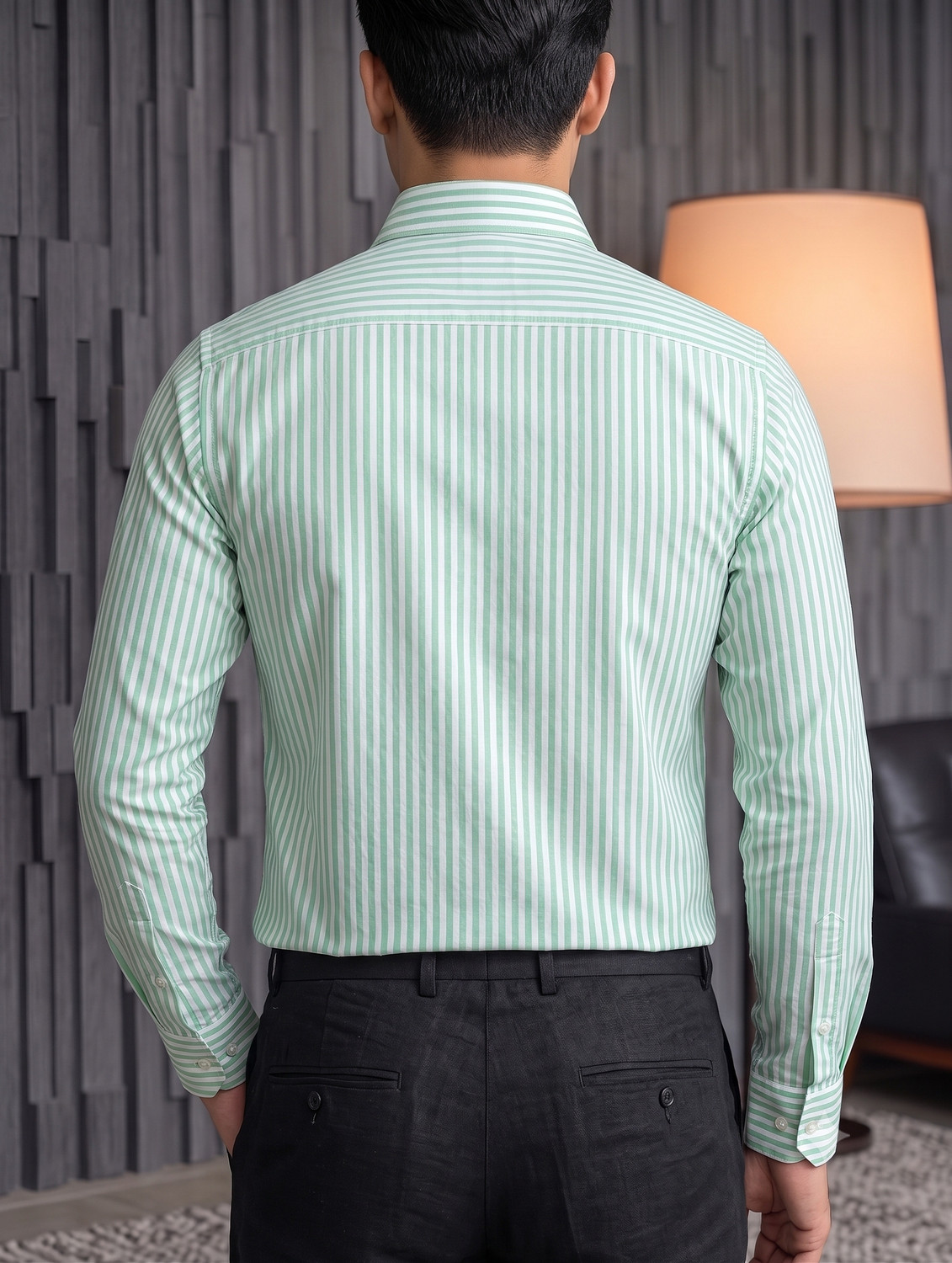 Image of MILDIN Men Striped Formal Multicolor Shirt