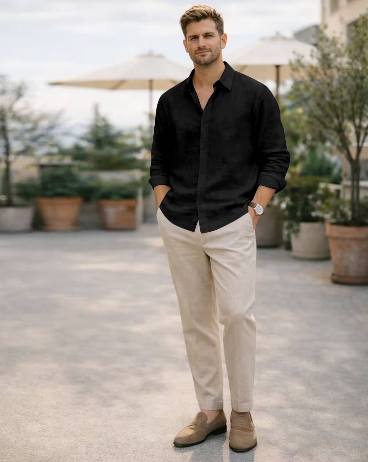 javier Men Black Casual Shirt - Image 4