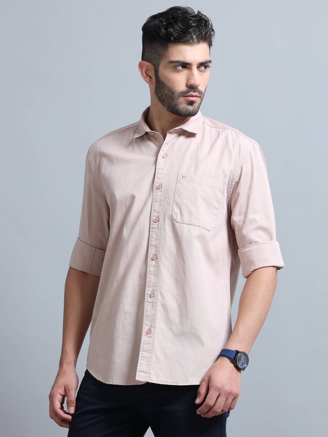 Tom Mackler Men Beige Casual Shirt - Image 3