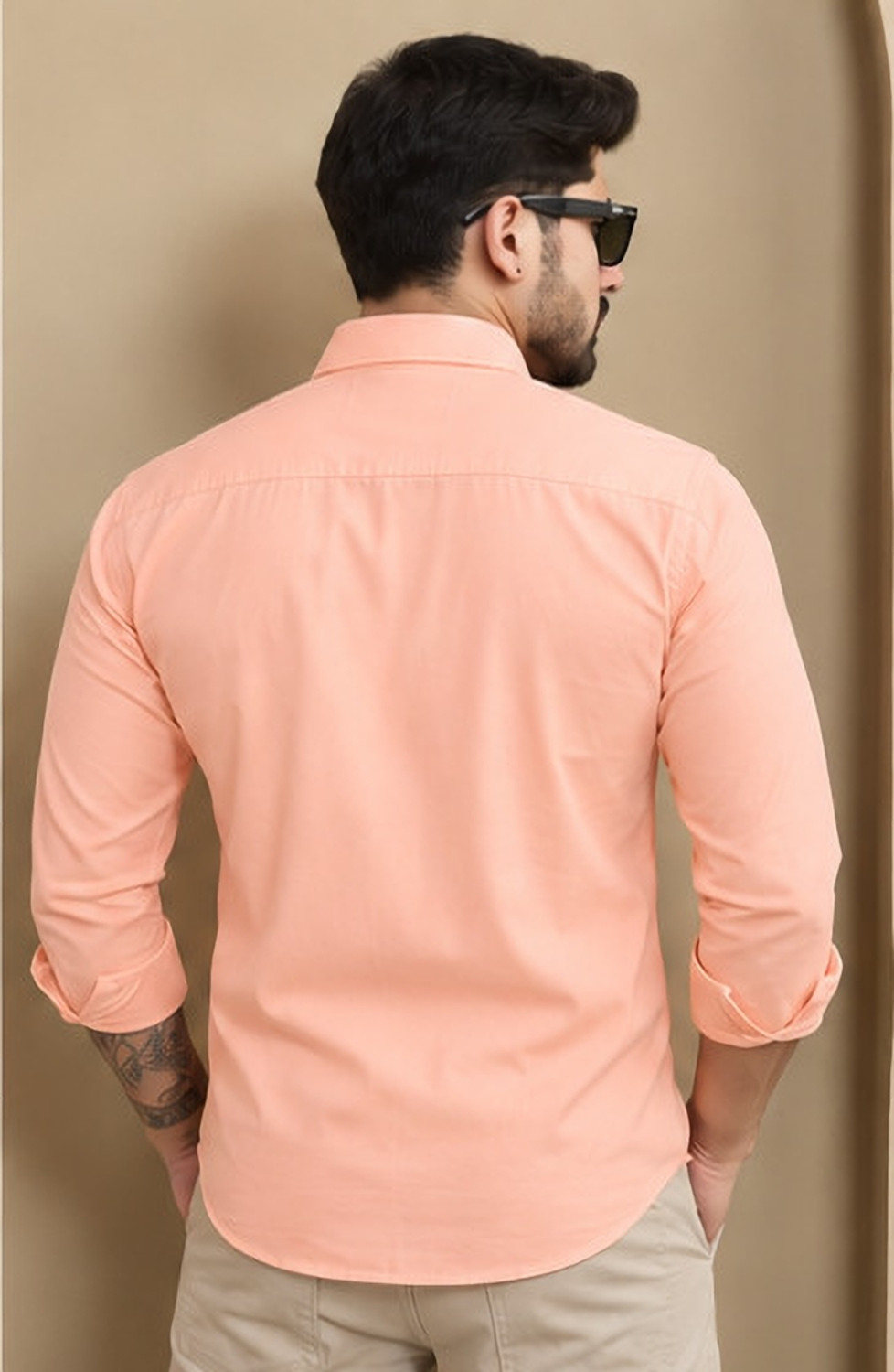 Image of Clyver Men Regular Fit Solid Button Down Collar Formal Shirt