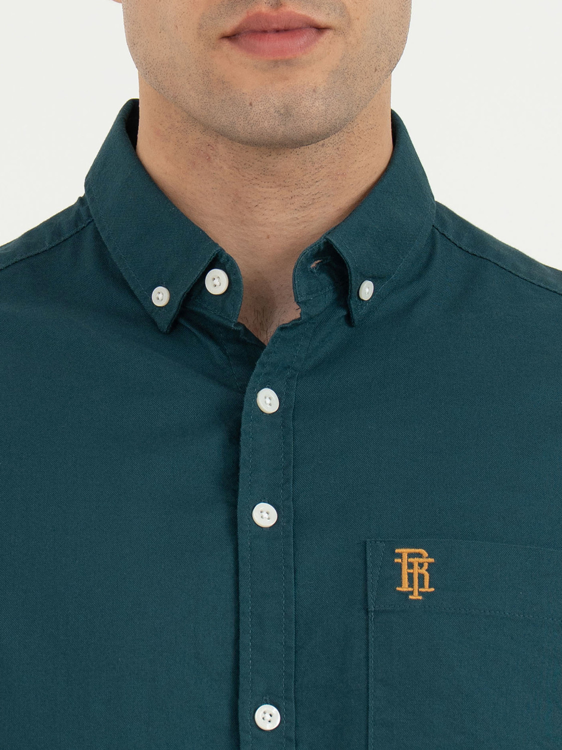 Image of RED TAPE Men Solid Casual Blue Shirt