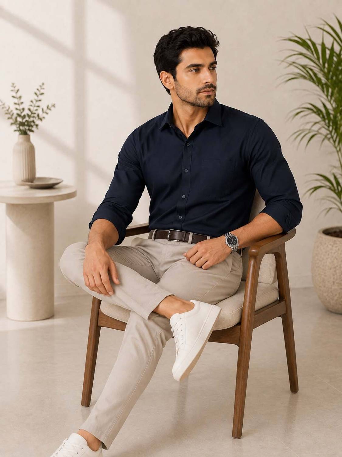 METRONAUT Men Blue Casual Shirt - Image 3