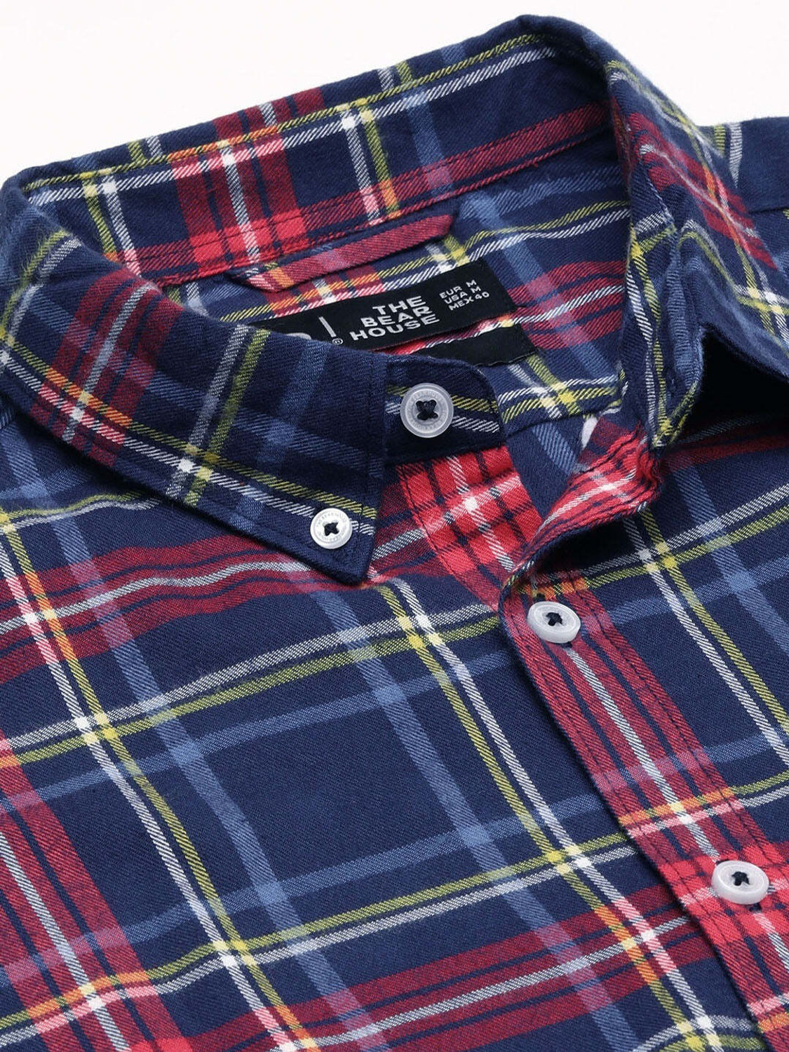 Image of THE BEAR HOUSE Men Checkered Casual Multicolor Shirt