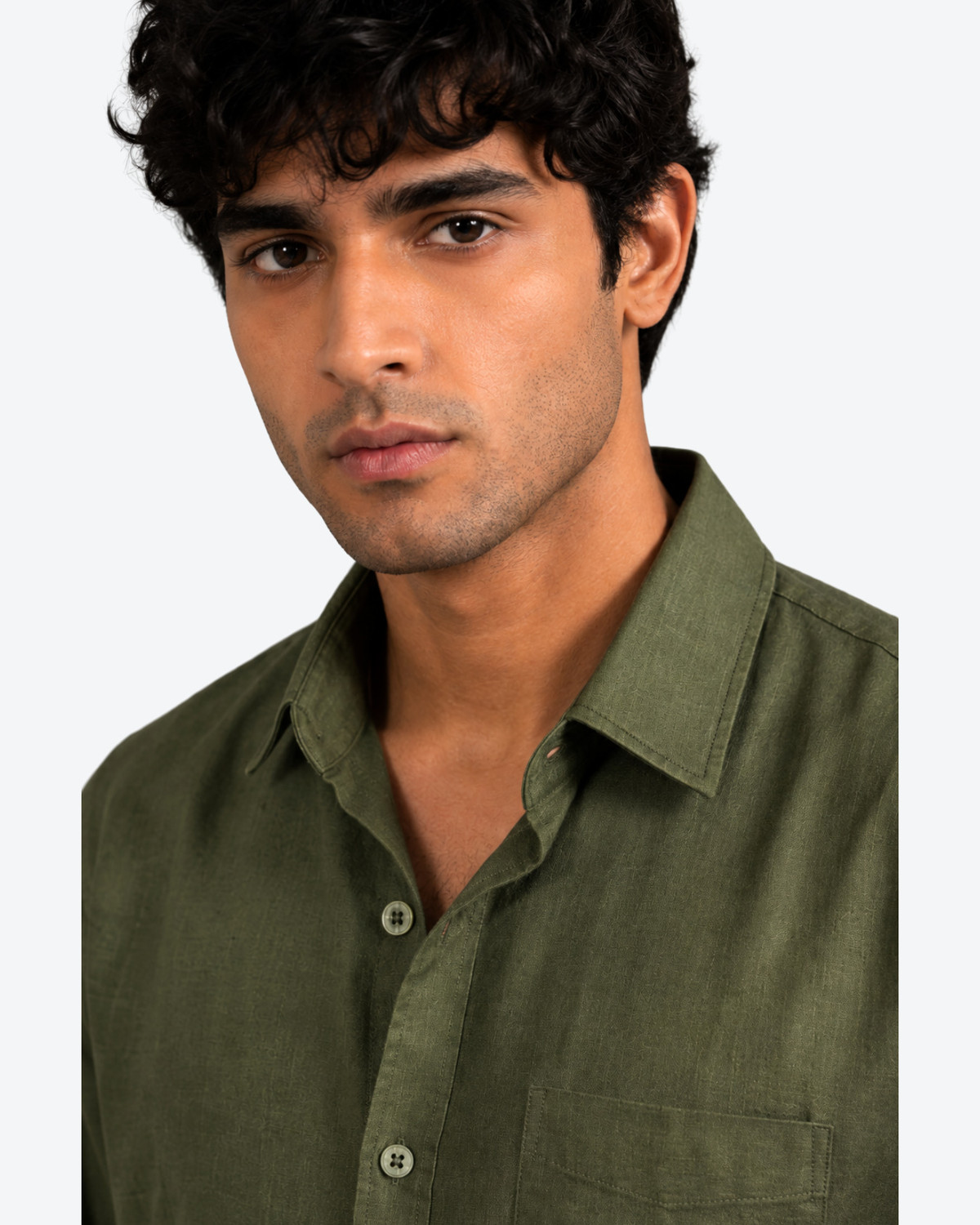 Image of Arvest Men Solid Casual Green Shirt