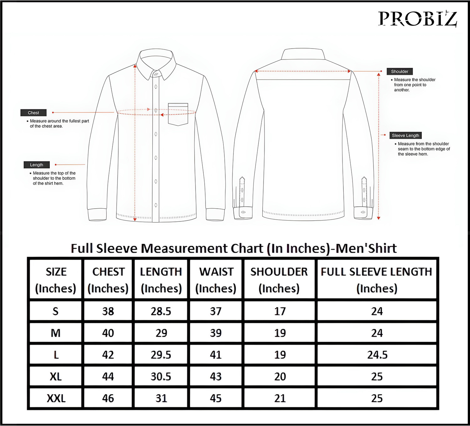 Image of PROBIZ Men Striped Casual Multicolor Shirt