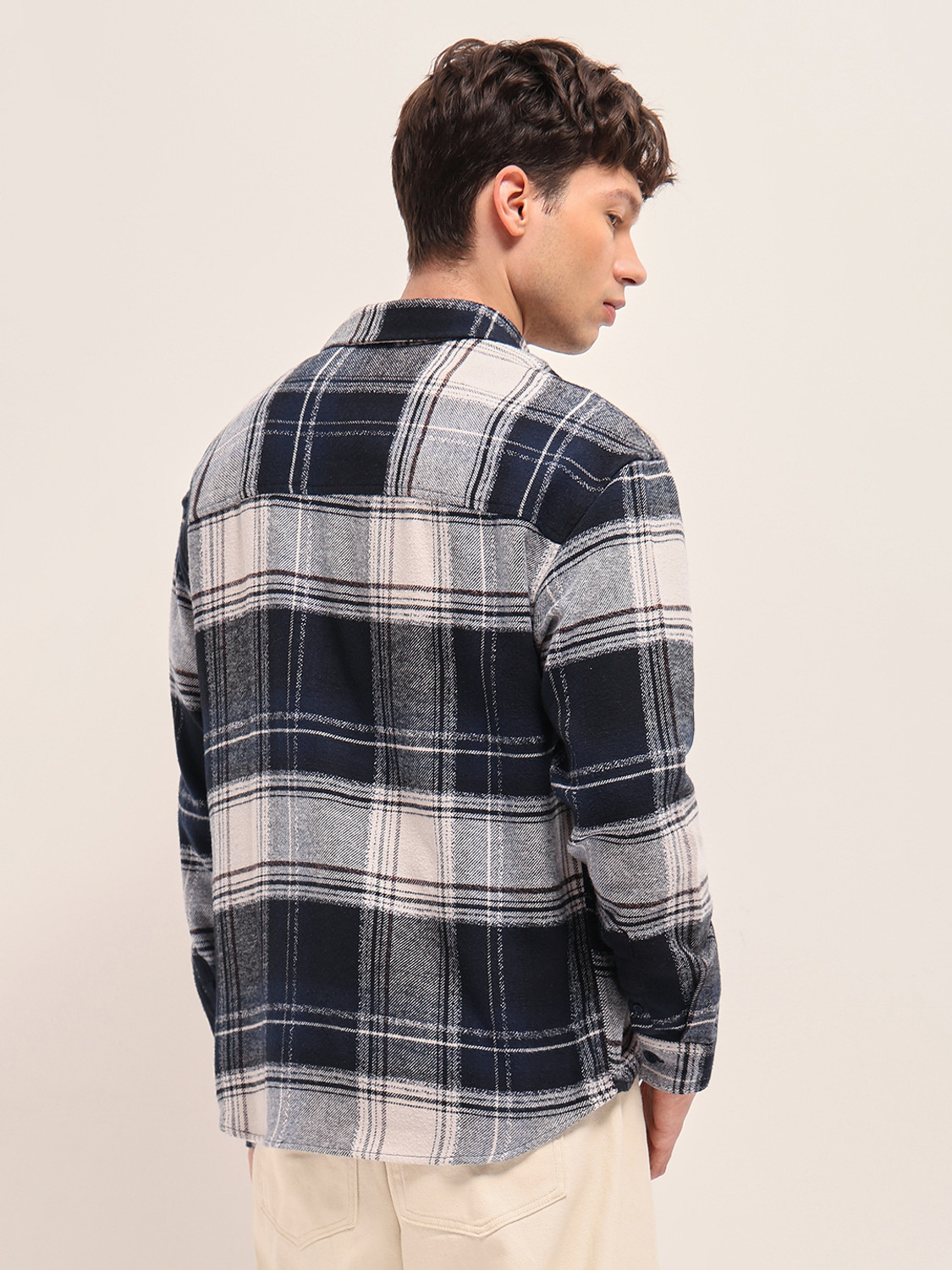 Image of THE BEAR HOUSE Men Checkered Casual Multicolor Shirt