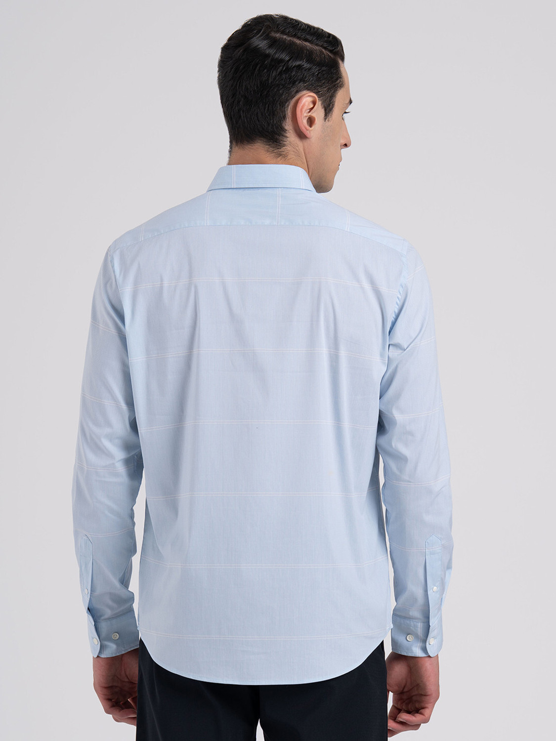 Image of REDTAPE Men Solid Casual Blue Shirt