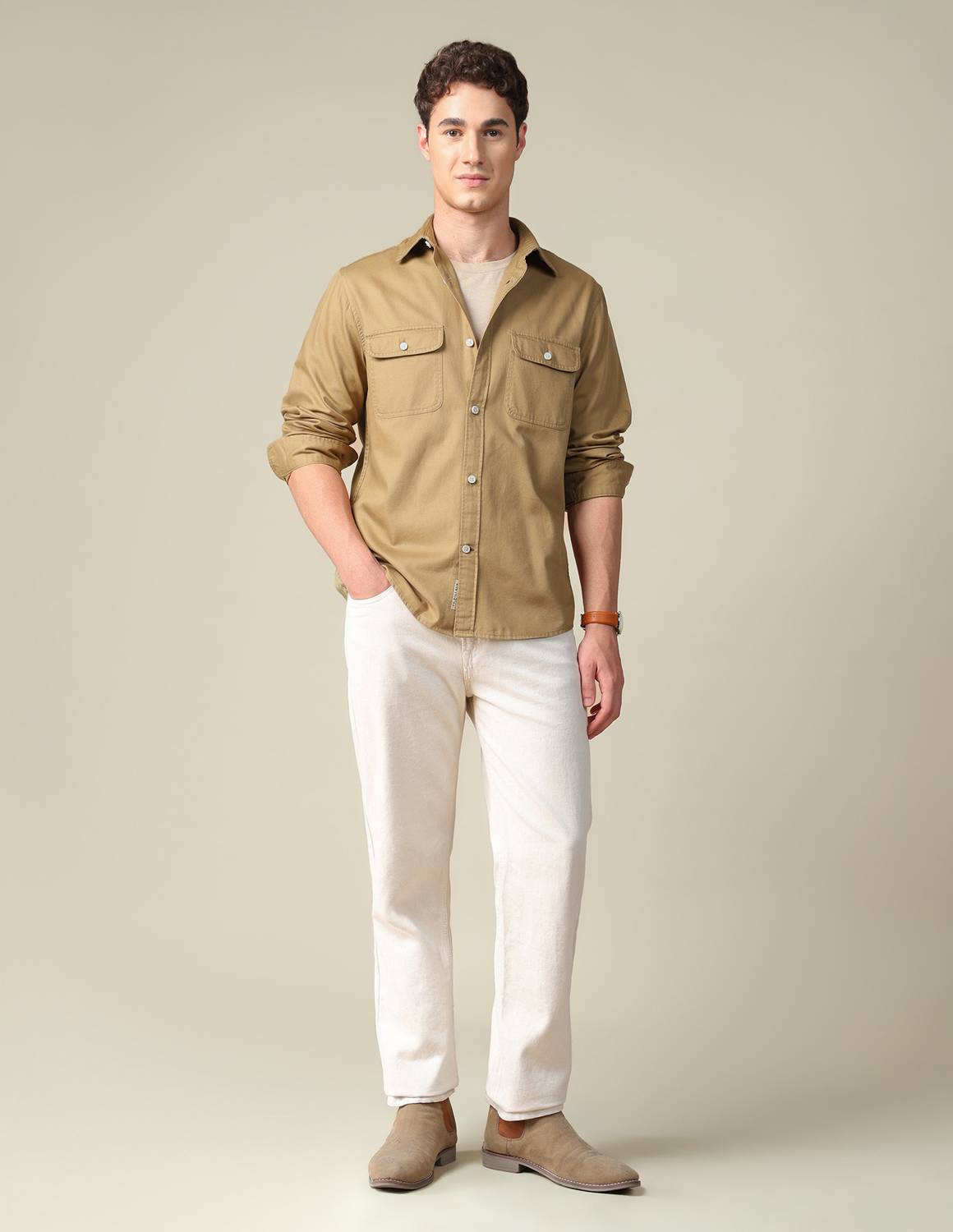 U.S. Polo Assn. Denim Co. Men Gold Shirt - Image 5