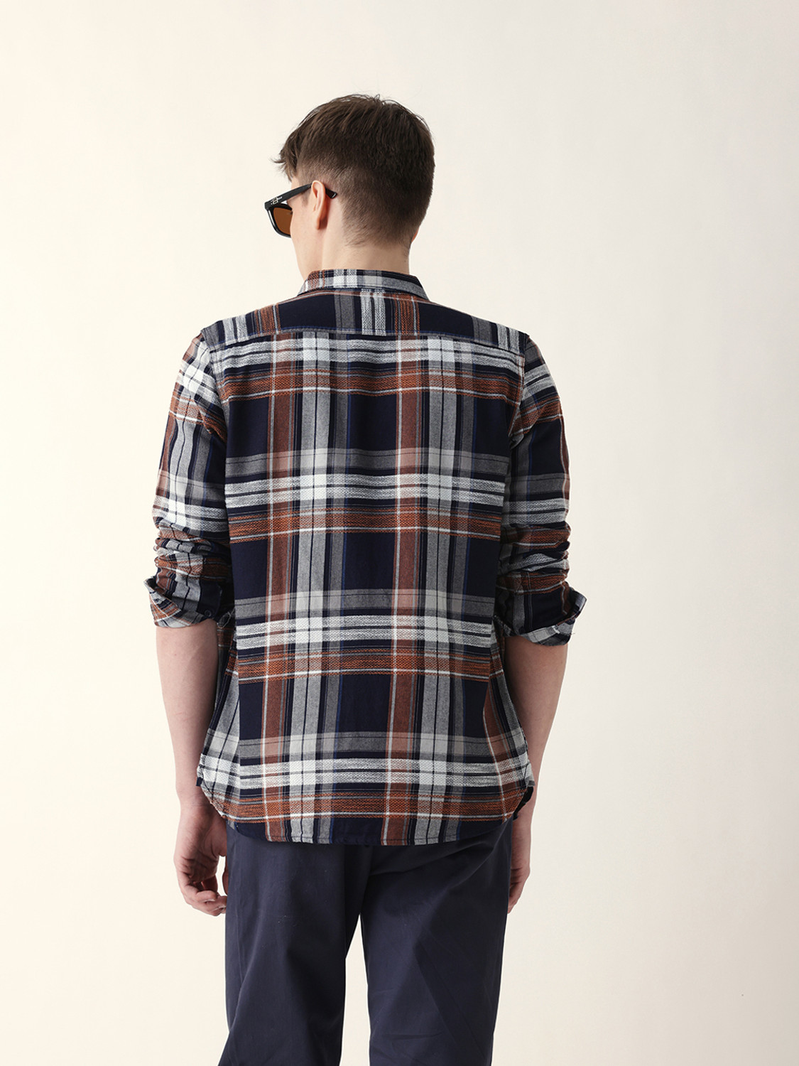 Image of THE BEAR HOUSE Men Checkered Casual Multicolor Shirt