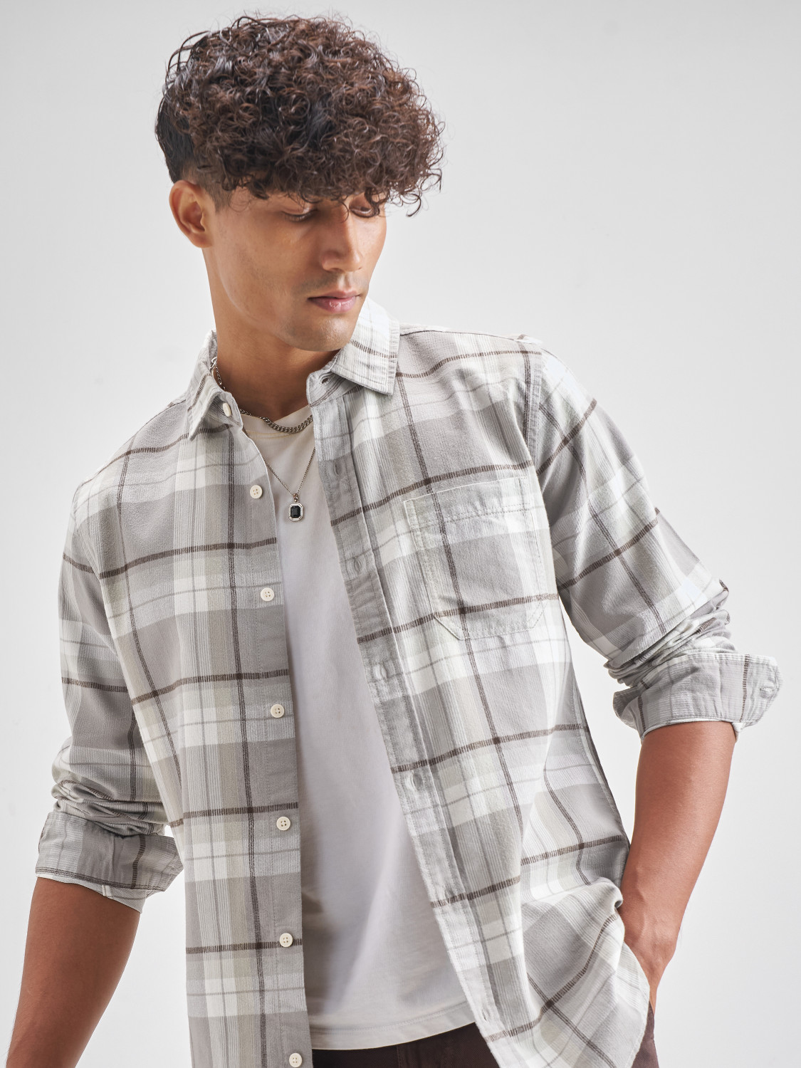 Image of HIGHLANDER Men Checkered Casual Multicolor Shirt