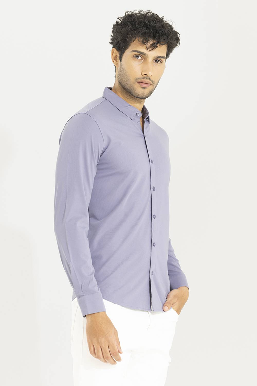 Snitch Men Purple Casual Shirt - Image 5