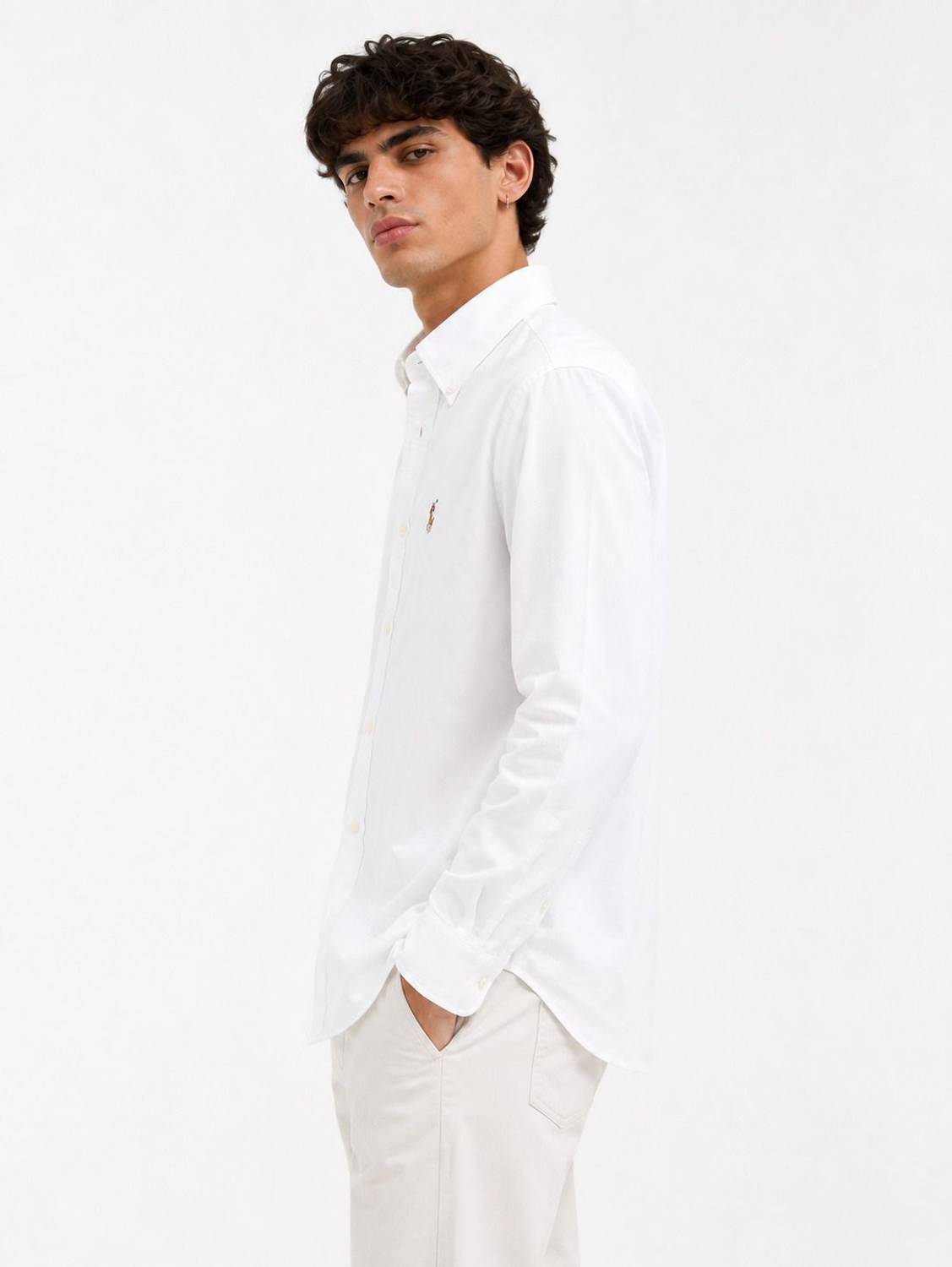 HoneyBell Men Printed Casual White Shirt - Image 3