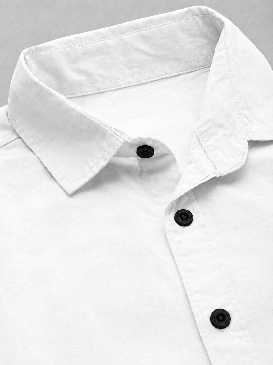 mozero Men White Casual Shirt - Image 3