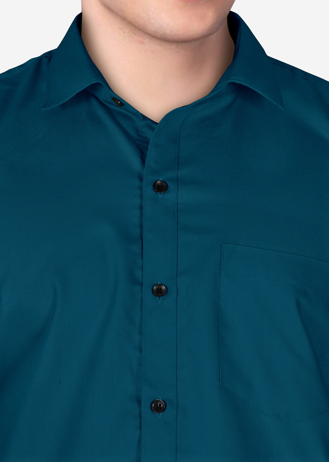 Image of FIBERMILL Men Solid Formal Dark Blue Shirt
