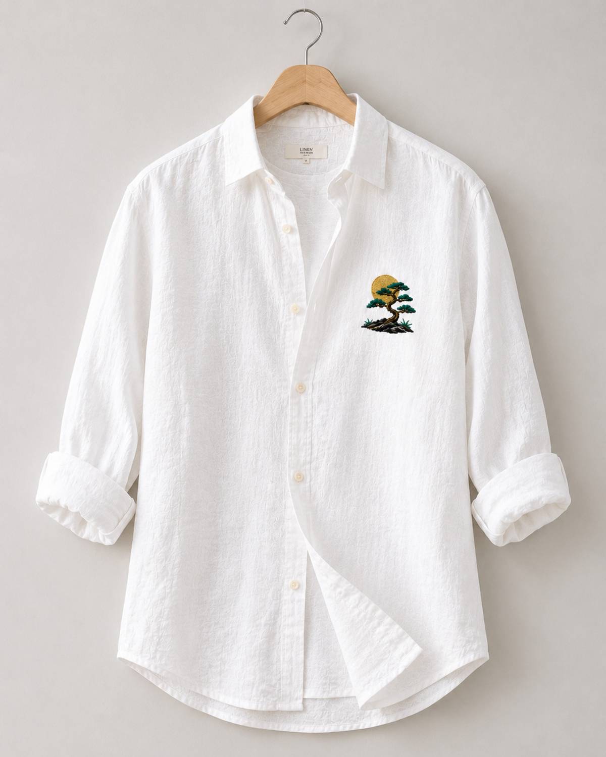 GLANZY Embroidered Casual White Shirt - Image 2