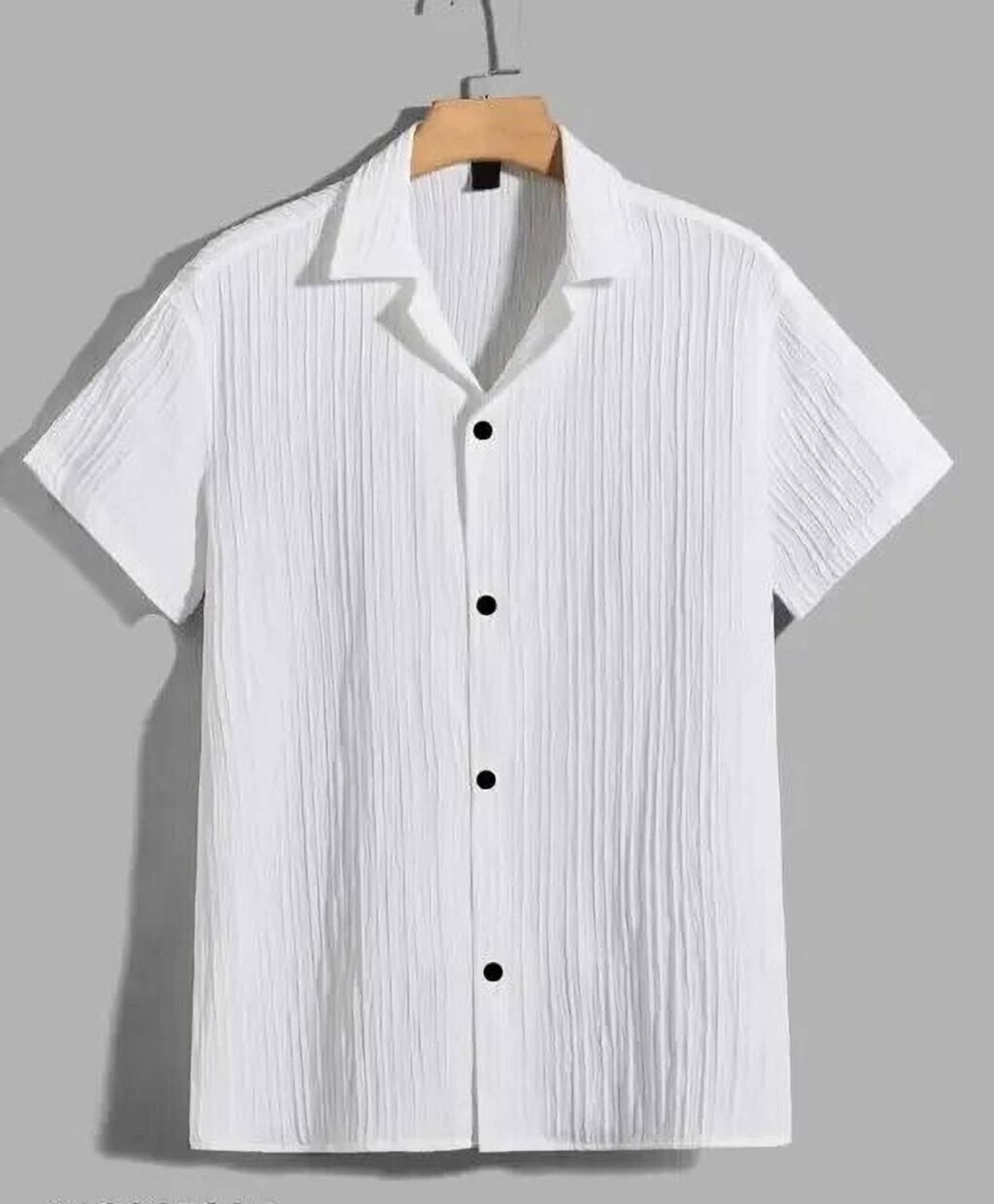 VRLOOKS Men Casual Shirt, White, Purple, Black - Image 3