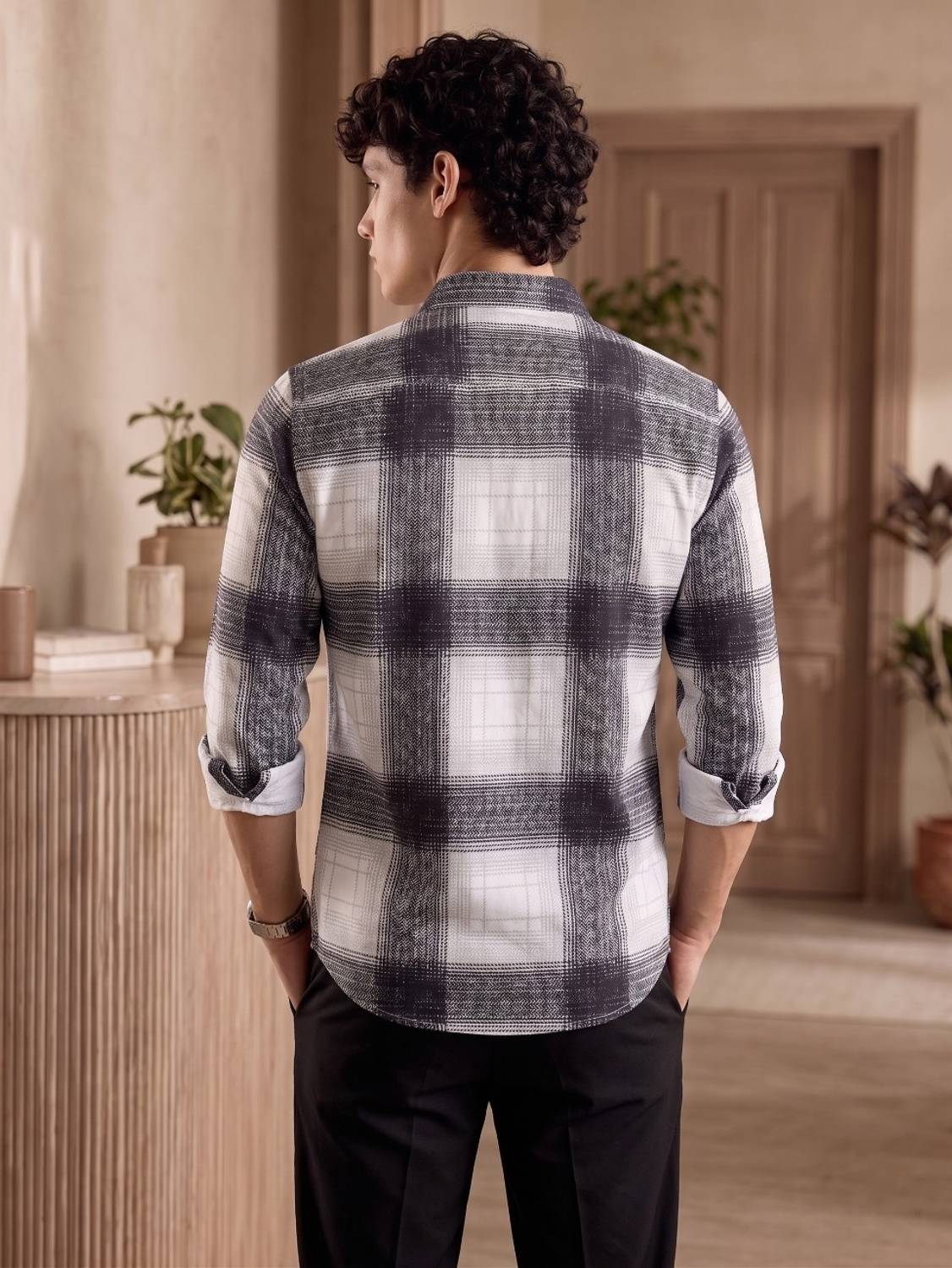 bollydolldesigner Men Checkered Casual Multicolor Shirt - Image 4