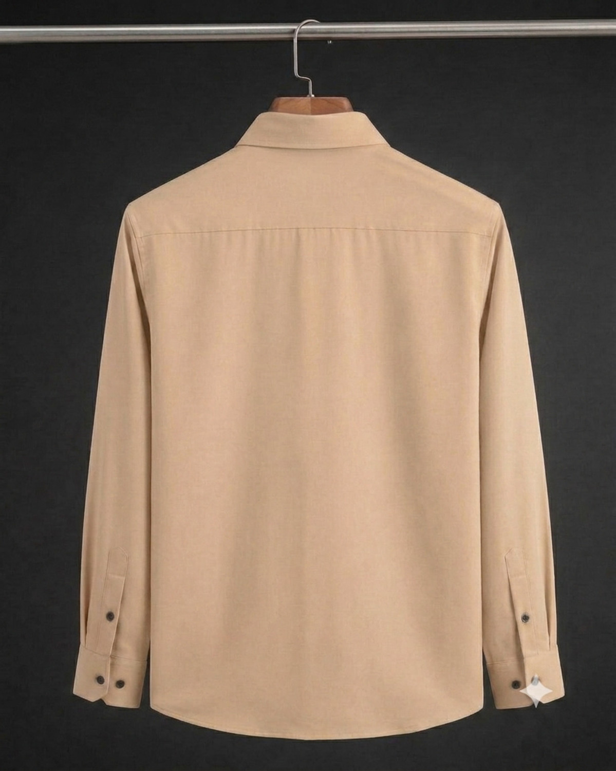 Image of indicare Men Solid Casual Beige Shirt